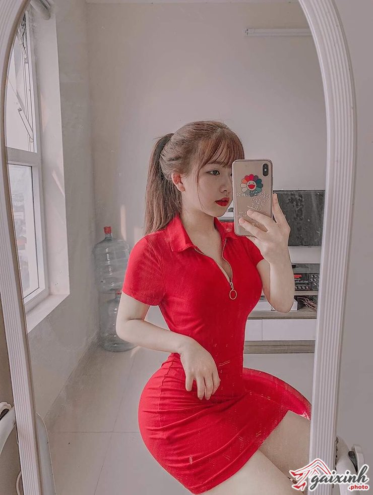 anh gai xinh chup truoc guong 17