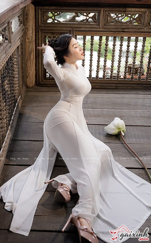 Áo Dài Trắng Mỏng Tang áo dài trắng học sinh mỏng