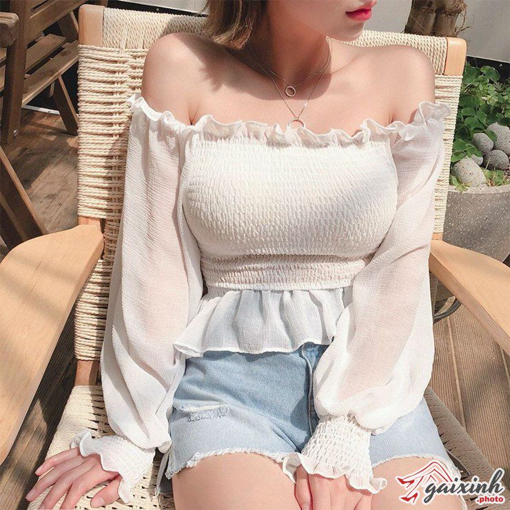 Gái Xinh Mặc Áo Trễ Vai ảnh con gái mặc áo trễ vai xinh
